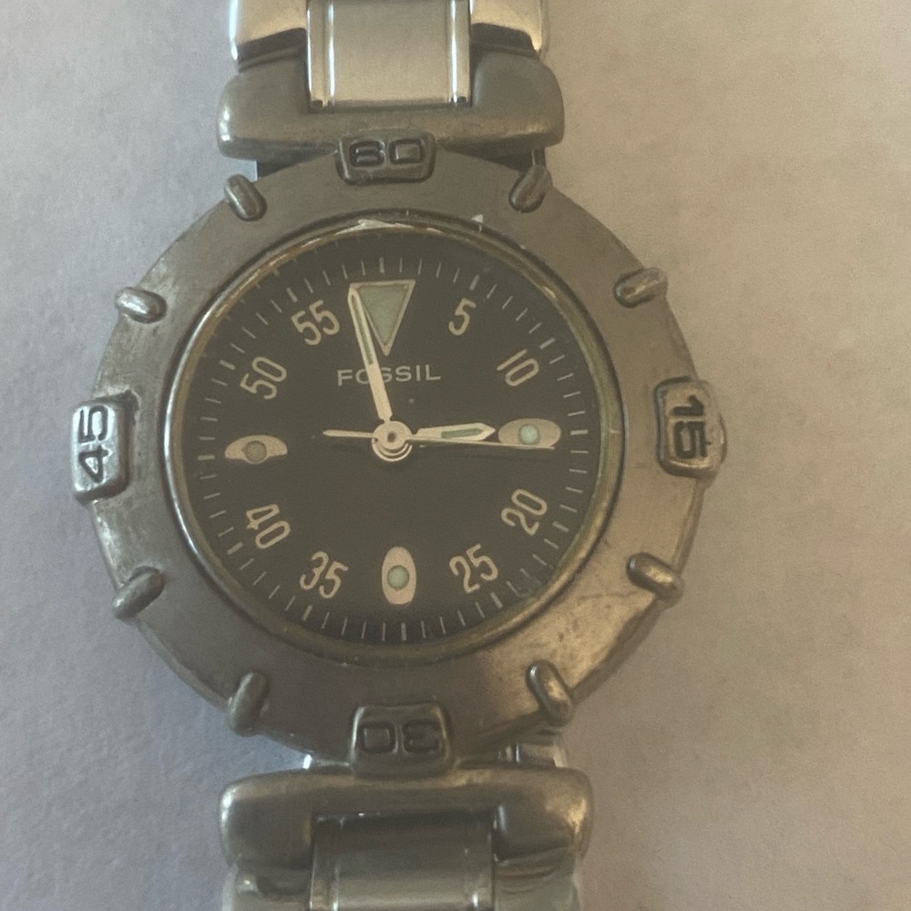 Fossil Black and Silver Smartwatch
